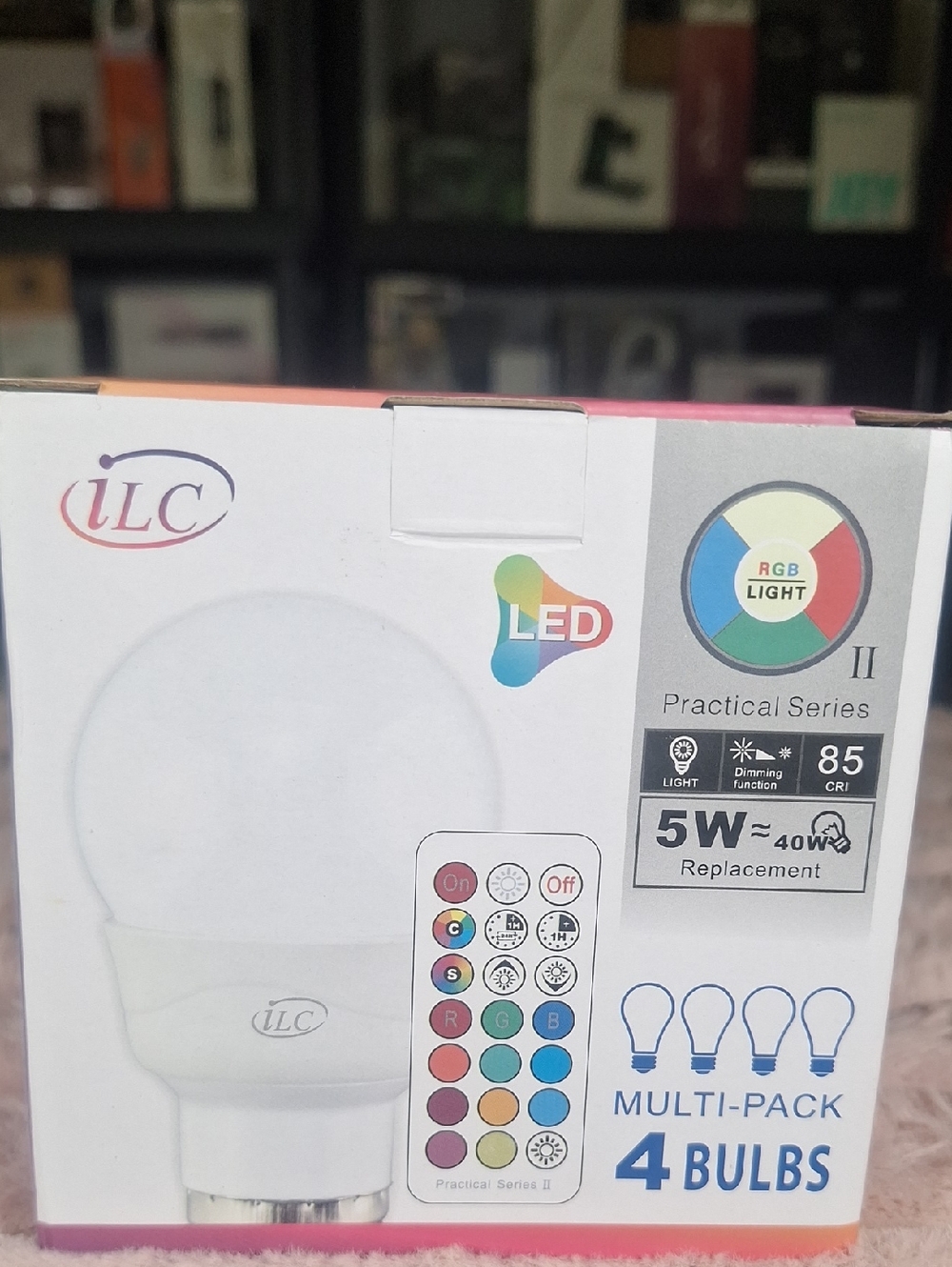 White LED RGB Light Bulb Multi-Pack - 4 Bulbs